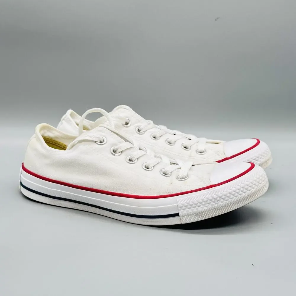 Converse Shoes Womens 7.5 White Canvas Chuck Taylor All Star Low Top Sneakers